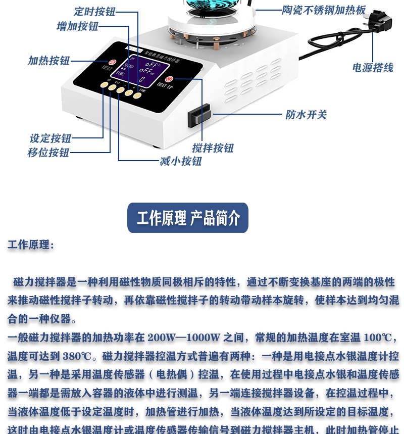 ZNCL-BS陶瓷不锈钢磁力搅拌器加热板(图9)