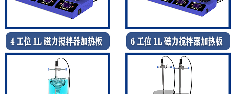 4工位 ZNCL-BS*180MM特氟龙磁力搅拌器加热板(图4)